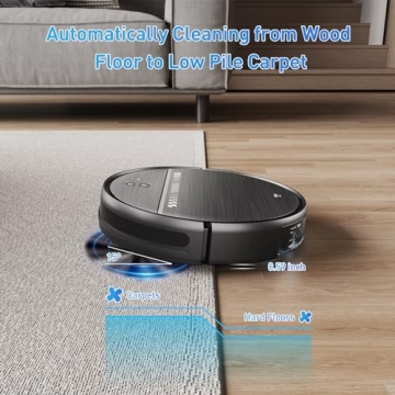 MANVN Robot Vacuum & Mop Combo for Hard Floors & Pet Hair