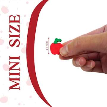 144 Mini Apple Erasers Mini Bulk Welcome Back to School Gifts for Students First Day of School, Teachers Classroom Supplies Stationary, Student Reward Prizes, Math Manipulatives Counters