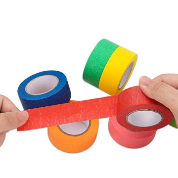 Vibrant 12 Roll Rainbow Masking Tape for Arts and Crafts