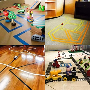 Vibrant 12 Roll Rainbow Masking Tape for Arts and Crafts