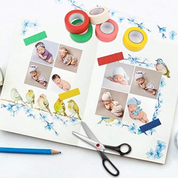 Vibrant 12 Roll Rainbow Masking Tape for Arts and Crafts