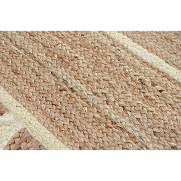 Stylish Weaving Village Scalloped Jute Area Rug 8x10