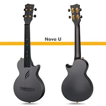 Enya Concert Ukulele Nova U 23’’ Carbon Fiber Travel Ukulele with Beginner Kit includes online l...