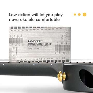 Enya Concert Ukulele Nova U 23’’ Carbon Fiber Travel Ukulele with Beginner Kit includes online lessons, case, strap, capo and strings (Black)