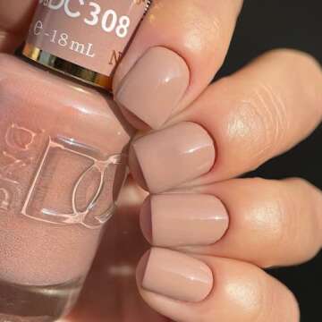 DND DC Gel Polish Set, Deep Nude Collection, UV/LED Gel Polish and Air Dry Nail Lacquer, Matching Ch...