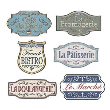 Beistle French Shop Sign Cutouts