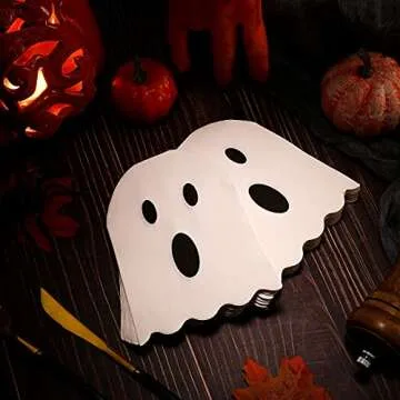 Adorable White Ghost Napkins for Halloween Celebrations
