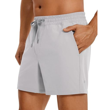 CRZ YOGA Men's Linerless Workout Shorts - 5'' Lightweight Quick Dry for Running Sports Athletic Gym ...