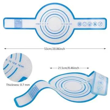 LYHLYA Silicone Baking Mat - Reusable Bread Sling (Orange + Blue)