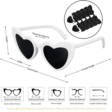 PHABULS Cat Eye Sunglasses 6 Pack for Bachelorette Party