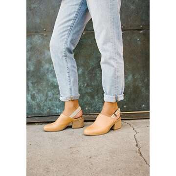 TOMS Leila Slingback Booties for Women in Honey Leather