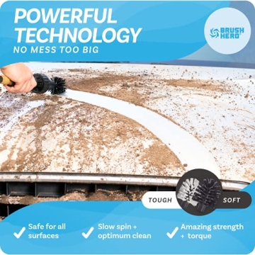 Brush Hero Wheel Brush - Water-Powered Cleaning for Vehicles