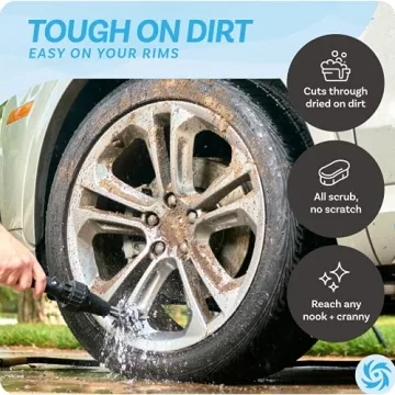 Brush Hero Wheel Brush - Water-Powered Cleaning for Vehicles