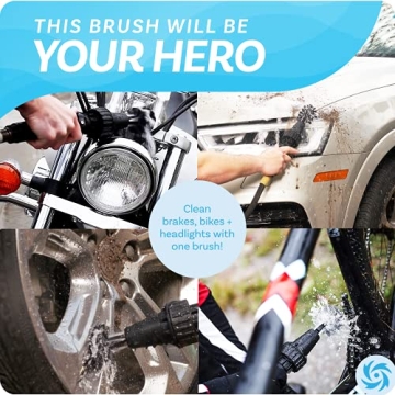 Brush Hero Wheel Brush - Water-Powered Cleaning for Vehicles
