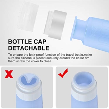 TCJJ Travel Bottles Set - TSA Approved Leakproof Containers