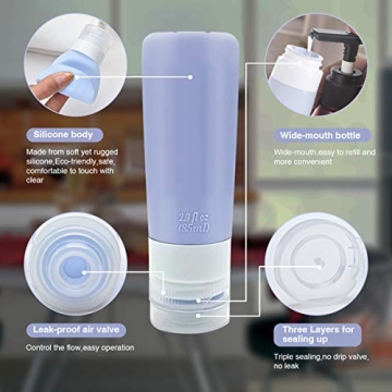 TCJJ Travel Bottles Set - TSA Approved Leakproof Containers