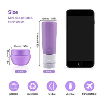 TCJJ Travel Bottles Set - TSA Approved Leakproof Containers