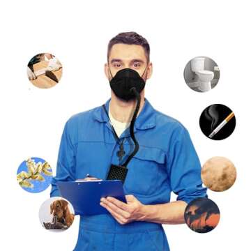 Electric Wearable Air Purifier Mask with HEPA Filter