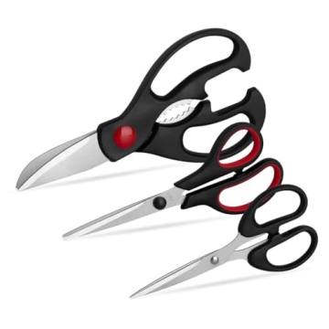 QtoiKce Kitchen Shears Set - 3 Pack Utility Scissors