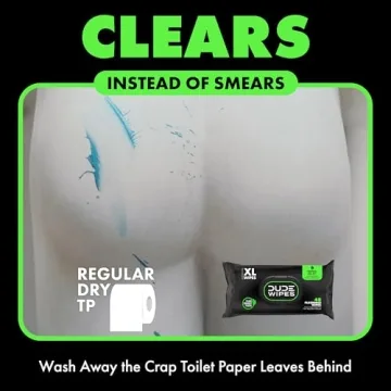 DUDE Wipes Flushable - Herbal Extra-Large Wet Wipes - 6 Pack