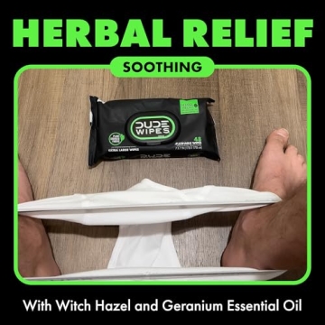 DUDE Wipes Flushable - Herbal Extra-Large Wet Wipes - 6 Pack