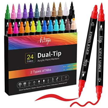 24 Colors Acrylic Paint Pens for Creative Projects