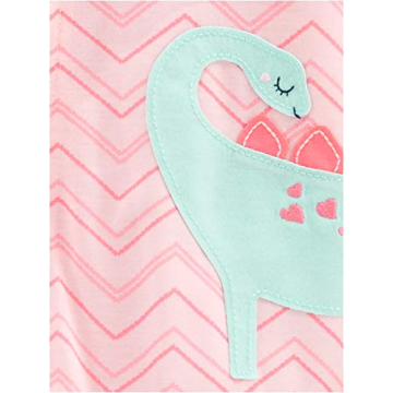 Cozy 3-Pack Baby Girls' Footed Pajamas by Simple Joys