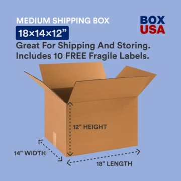BOX USA Moving Boxes 20-Pack Sturdy and Versatile