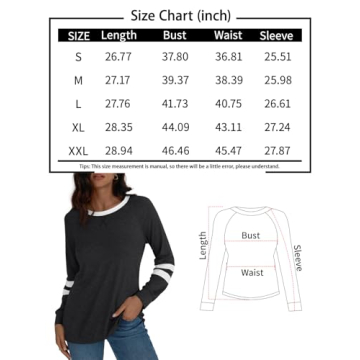 Trendy AUTOMET Women's Long Sleeve Color Block Tops