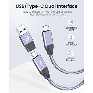 ORICO 4-Port USB 3.2 Hub 10Gbps with 2 USB A Ports+2 USB C Ports for Mac in Sleek Design