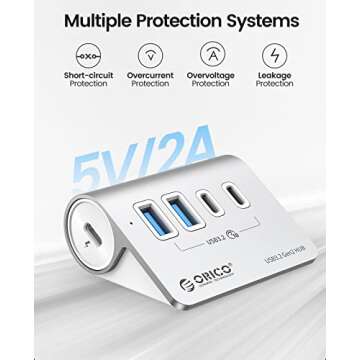 ORICO 4-Port USB 3.2 Hub with 10Gbps Speed