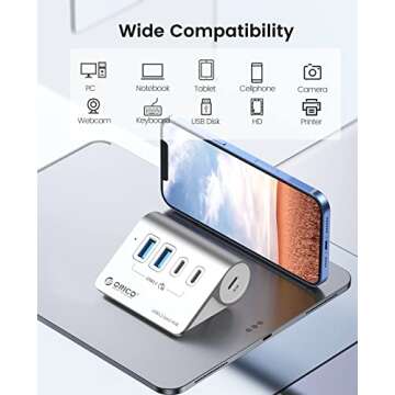 ORICO 4-Port USB 3.2 Hub with 10Gbps Speed