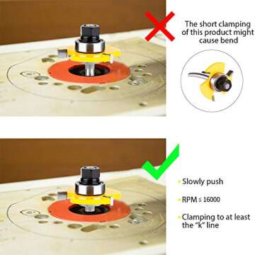 KOWOOD Tongue and Groove Router Bit Set for Woodworking