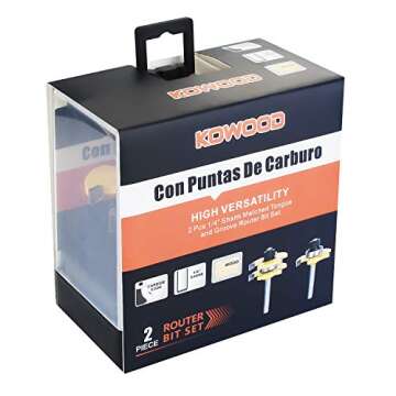 KOWOOD Tongue and Groove Router Bit Set for Woodworking