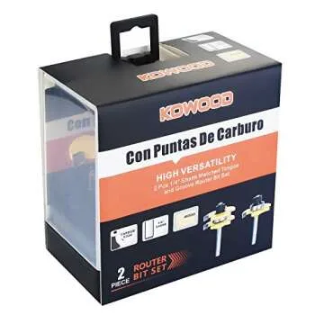 KOWOOD Tongue and Groove Router Bit Set for Woodworking