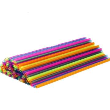 Cocktail Bar Straws for Drinks - 5 Inch Coffee & Cocktail Stirrers Straws - Plastic Drink Stirrers -...