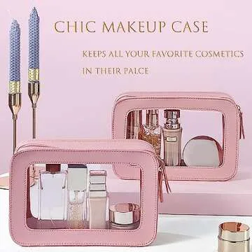 Stylish Clear Makeup Bag for Travel and Organization