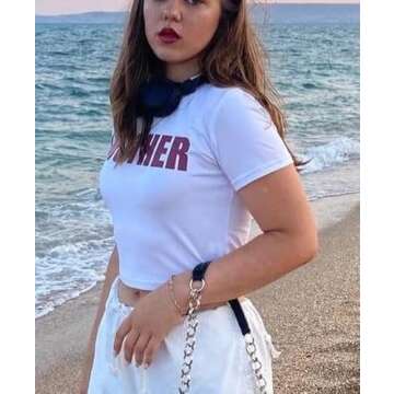 Womens Girls Y2k Vintage Star Graphic Print Crop Tops Kawaii Fairy Grunge Baby Tees Shirt Aesthetic Harajuku Steetwear (Star-Letter White, Small)