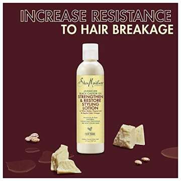 SheaMoisture Jamaican Black Castor Oil, Strengthen & Restore Styling Lotion, Moisturize & Style, 8 Oz