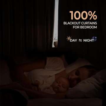 INOVADAY 100% Blackout Curtains for Bedroom, Thermal Black Out Curtains, Back Tab/Rod Pocket Linen Blackout Drapes, Room Darkening Drapes for Living Room, 52''W x 84''L, Oatmeal