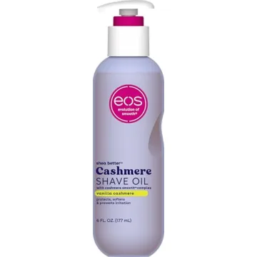 eos Cashmere Skin Collection Shave Oil | Vanilla Cashmere | Close Shave & Moisture, 6 fl oz