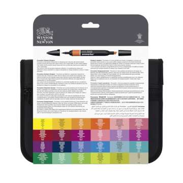 Winsor & Newton ProMarker Set, 24 Count, Student Designer Wallet