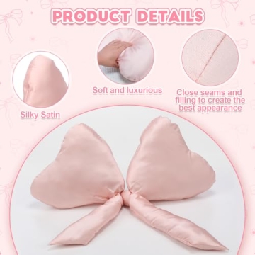 Beeveer Big Bow Throw Pillow Elegant Satin Accent Cushion