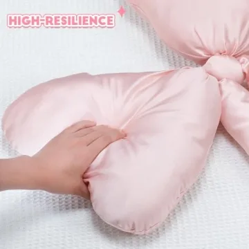 Beeveer Big Bow Throw Pillow Elegant Satin Accent Cushion