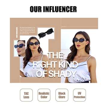 DUCO Trendy Sunglasses Y2K Style Polarized UV Protection