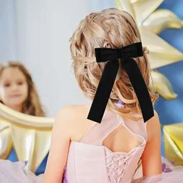 Elegant 2PCS Handmade Velvet Bow Hair Clips for All Ages