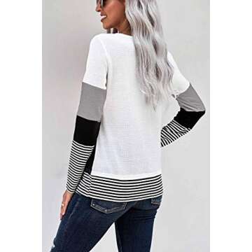 NEYOUQE Womens Long Sleeve Fall Spring Summer Shirts for Women Blouses Winter Clothes for Teen Girls Active wear Outfits Juniors Shirt Sweaters Trendy Casual Workout Tunic top tees Grey L