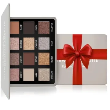 Lamora Nude Neutral Eyeshadow Palette - 12 Natural Highly Pigmented Shimmer & Matte Shades - Travel ...
