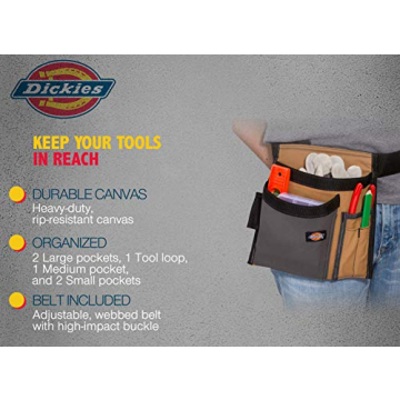 Dickies 5-Pocket Tool Belt Pouch for Professionals and DIYers