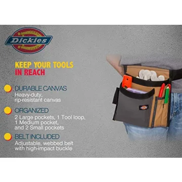 Dickies 5-Pocket Tool Belt Pouch for Professionals and DIYers